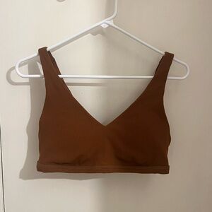 Brown Ribbed Sportsbra